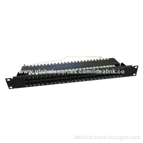 Voice Patch Panel with 50 Ports, Measures 4.25 x 19 x 1.75cmNew